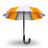 Umbrella Orange Icon 48x48 png